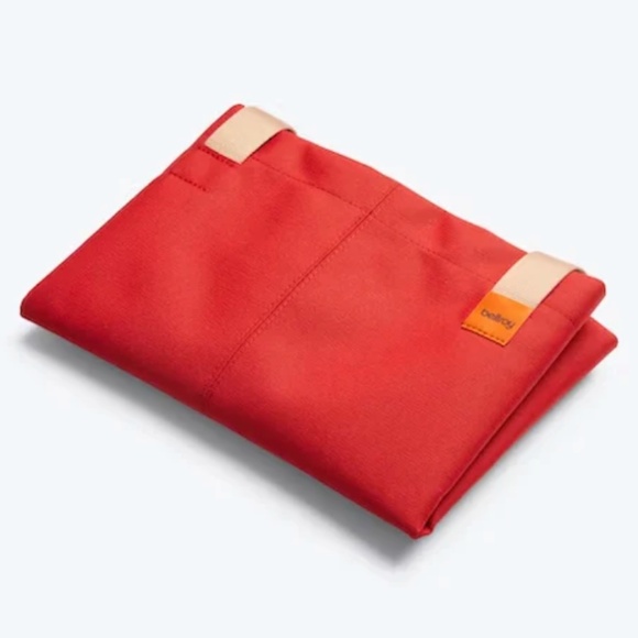 Bellroy Red Tote Bag with Tan Handles - Picture 2 of 7